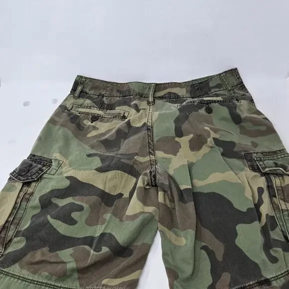 Vintage Camo Cargo Shorts Men's Size 34 Arizona Jean Co Y2K Pockets - Picture 9 of 9